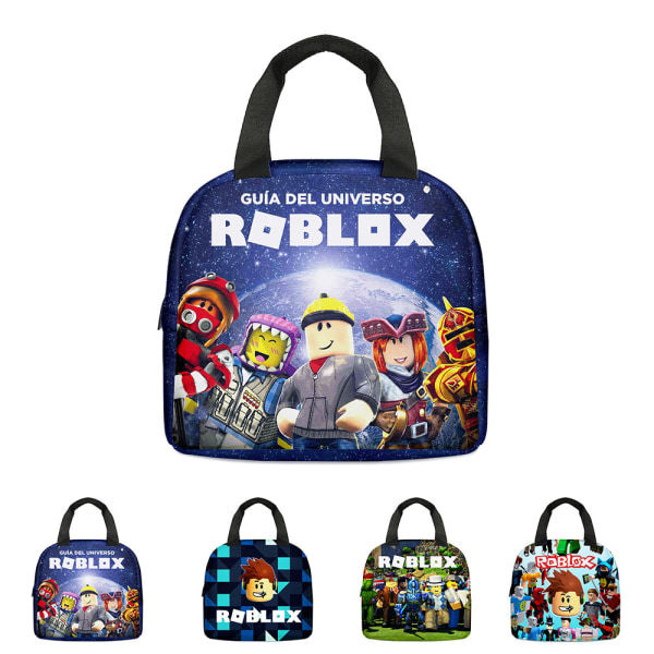 ROBLOX Lunchväska Bento Box Isolerad Picknickväska Barnpresent Skola B B