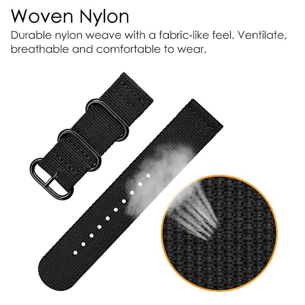 Armband för Suunto 9/9 Baro/7/D5 Klocka 24mm Nylon Armband Smart Klocka Band med Rund Spänne Rainbow