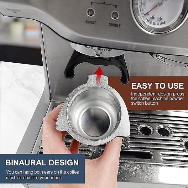 Doseringskop 54mm, Kaffevælger Aluminium Metal Kaffetilbehør Binaural Håndfri