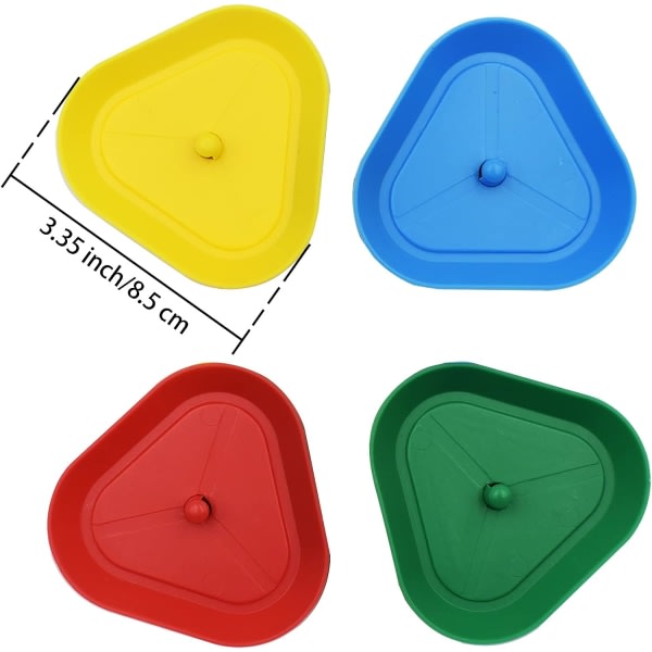 Handhållare för spelkort, triangelformad handsfree-hållare för pokerställ, 4 färger, set med 4
