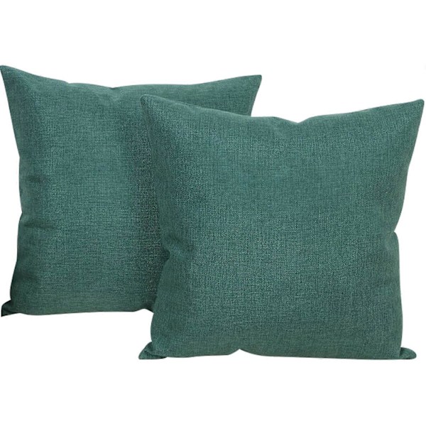 Putevar i lin-look for hjemmet, dekorative, til sofa, soverom, bil, med glidelås Green 45*45cm