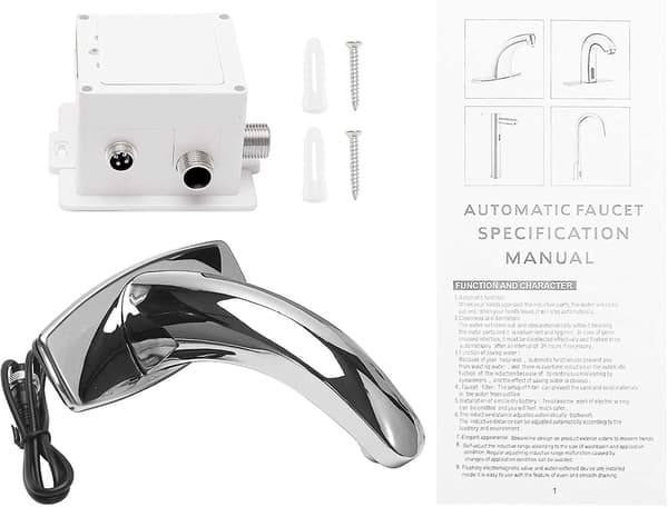 Smart Sensor Hane, Håndfri Automatisk Sensor Hane, Rustfrit Stål Spejlpoleret Hane Udskiftning Til Badeværelse Køkkenvask (sølv)