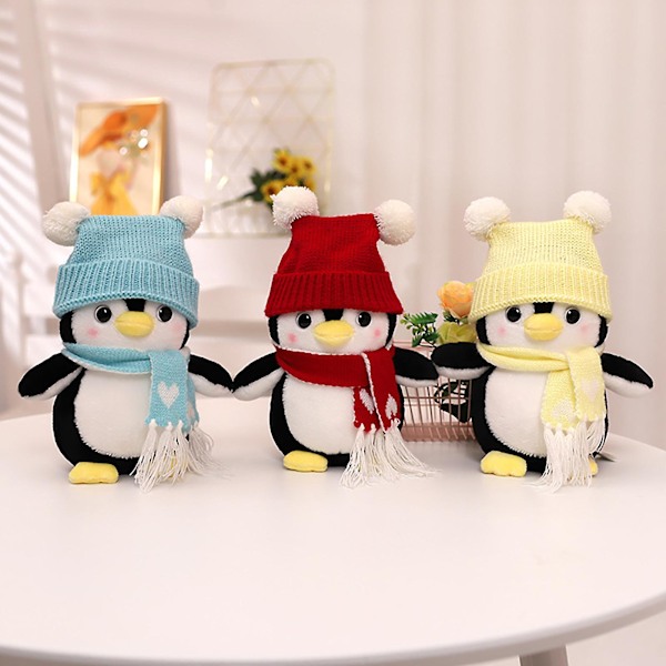 Plush Pingvin Leksak Söta Utseende Super Mjukt Fullt Fyllt Sovhjälp Fylld Djurdocka Soffa Ornament Yellow L