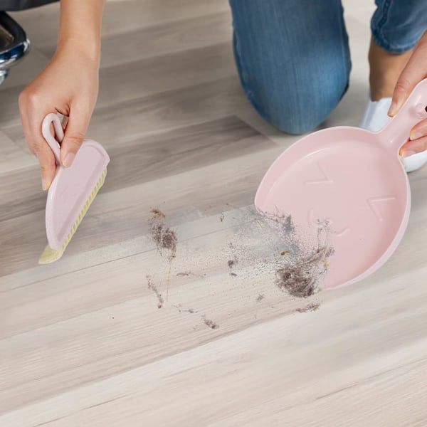 Mini støvbørste og fejebakke, kost og fejebakkesæt, bærbar rengøringsbørste og fejebakkekombination, perfekt til støv, snavs og krummer, ideel til de fleste hårde overflader