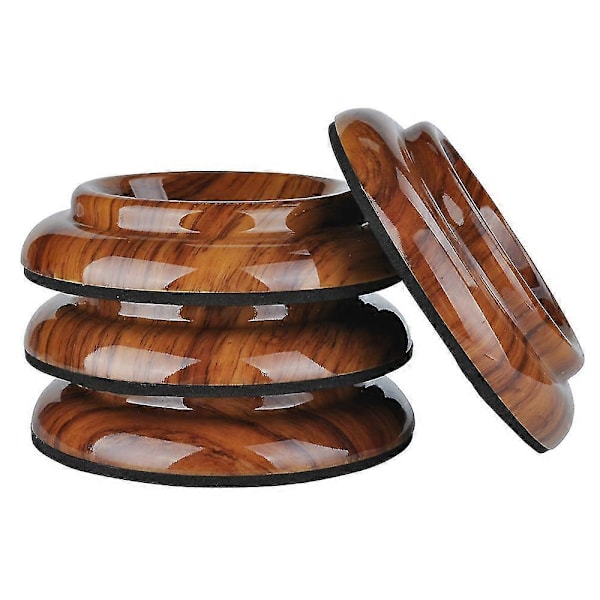 4 st Upright Piano Caster Cups, rosenträ Färg Piano Caster Piano Ben Golvskydd Med Ljuddämpande Skum För Hårdträgolv Akryl