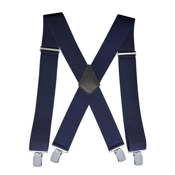 Svarta Justerbara Byxhängare Unisex Elastiska Blå One-Size blue oen-size