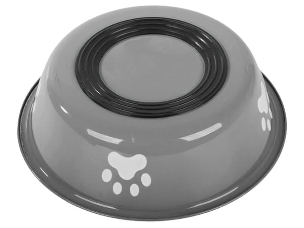 Skridsikker metalskål til hunde- og kattemad, vandskål 150ml