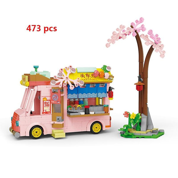 Minideler byutflukt buss kompatibel venner bobil campingbil prinsesse modell byggeklosser sett murstein leker for jenter 2044 no box