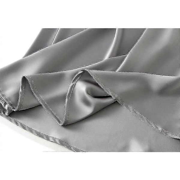 Sateng Midi Skjørt Høy Midje Lange Skjørt For Kvinner SSBgv Light Grey XL