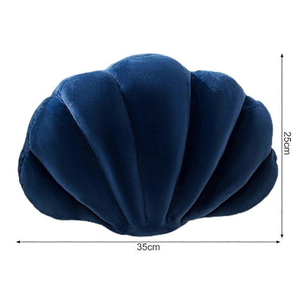 Snäckformad Stoppad Kudde Supermjuk Slitstark Vibrant Färg Snäcka Säng Soffa Kudde Heminredning Navy Blue