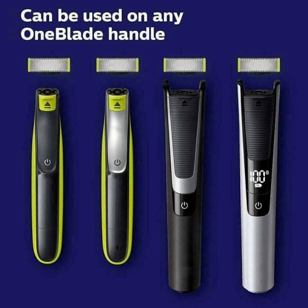 3-pakning med barberblader som er kompatible med Philips Oneblade Replacement One Blade Pro Blades Men