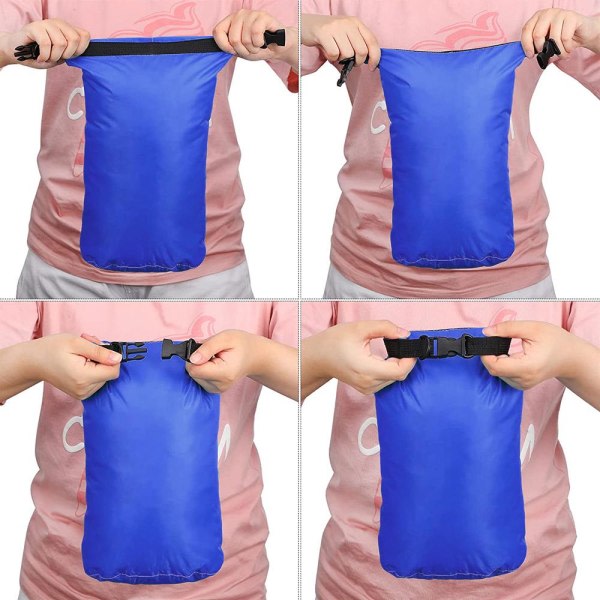 Vandtætte duffel tasker duffel tasker tasker - 6-pak sort sort
