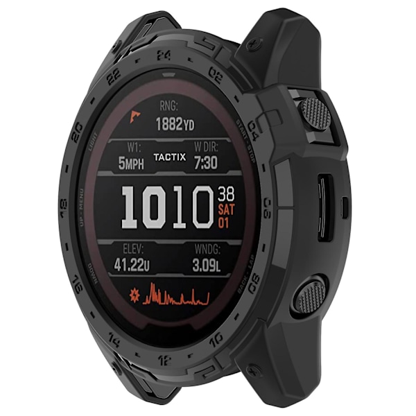 TPU-fodral för Garmin Enduro 2/Tactix 7 med snabbkoppling, ihåligt sportklockfodral Black Style A Other Smartwatch Model