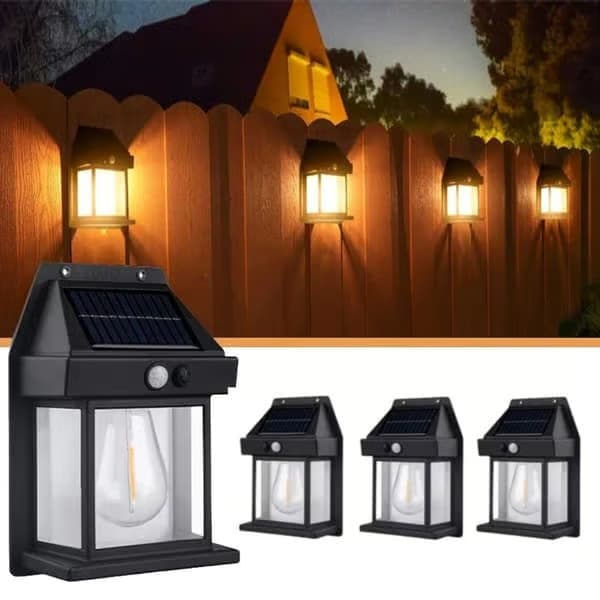 4-pack solcellsvägglampa med rörelsesensor