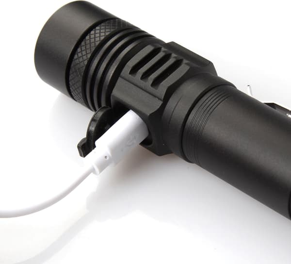 Superkirkas USB-taskulamppu LED Poliisi Taktiikka Taskulamppu