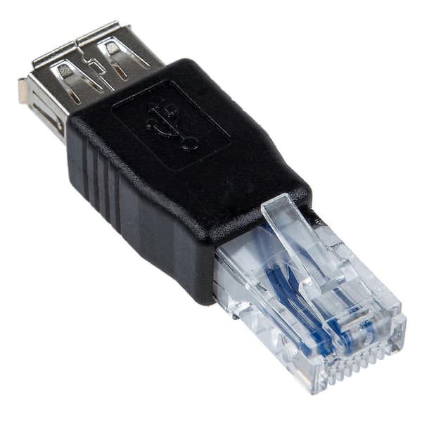 Kvinde USB A til Han Ethernet RJ45 Stik Adapter Ny