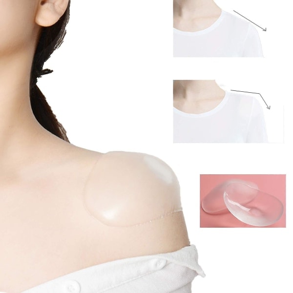 2 pairs of silicone self-adhesive shoulder pads, invisible shoulder pads