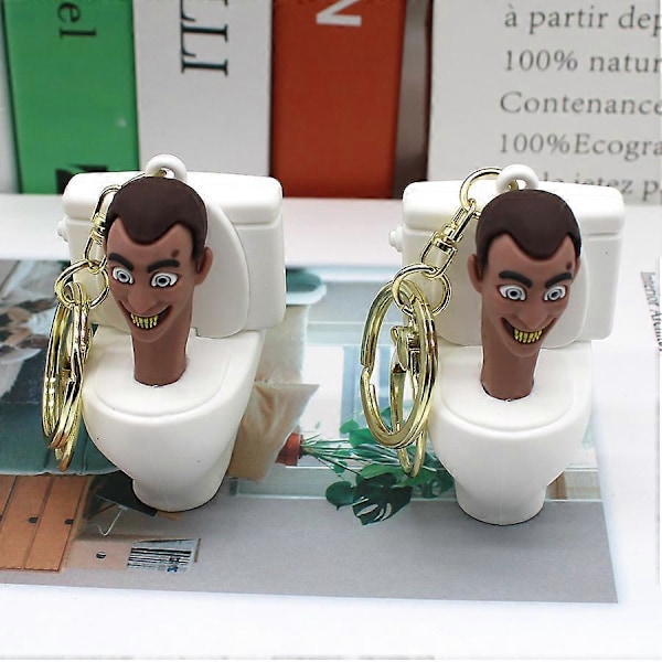 4 kpl Skibidi-WC-avaimenperää, sarjakuva-animehahmoja, PVC-avaimenperä, hauska auton avaimenperä, laukkupendantti, tarvikkeet lapsille, syntymäpäivälahja 4PCS