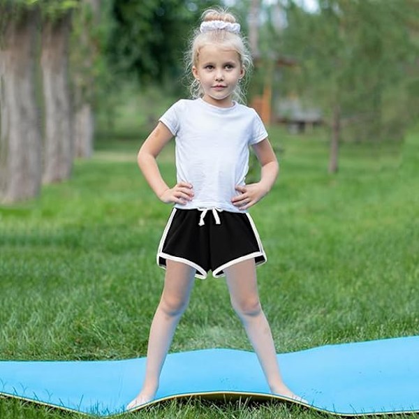 Pigesportsshorts, Børns Atletiske Fitness Tøj, Bomuld Sommer Strand Shorts til Teenagere Børn Casual Fitness Sports Shorts til Yoga Dans Søvn Løb