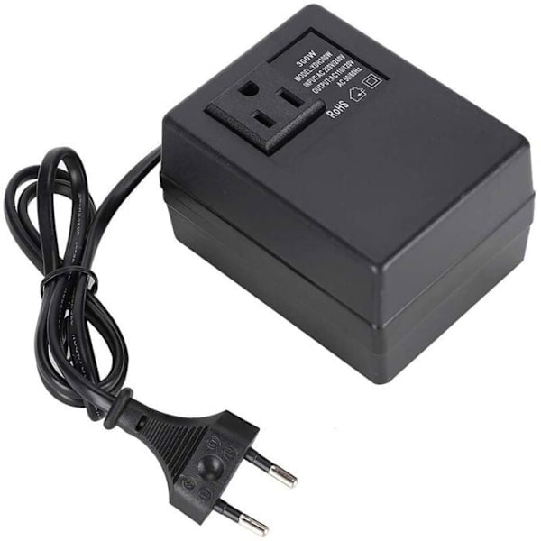 220V til 110V spenningsomformer transformator 300W EU-pluggadapter