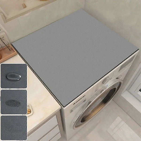 Halkfri Badrumsmatta Dammtät Ugnspad Praktiskt Tvättmaskinskydd Bord grey 40x50cm