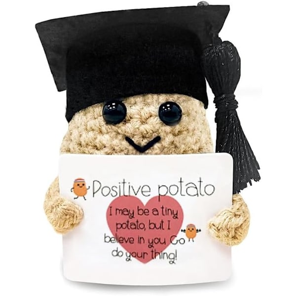 Positive Gifts - Adorable Spud for Positive Vibes - Funny Positive Doll Potato - Cute Potato Design - Positive Potato with Positive Energy Card