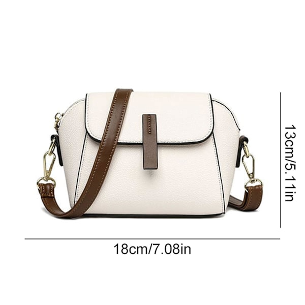 Mjuk Läder Crossbody Väska, Axelväska för Kvinnor Crossbody Skalväska White
