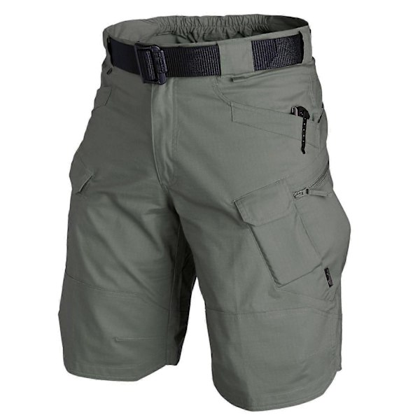 Taktiske shorts for menn, utendørs, vanntette, turshorts med flere lommer, militære cargoshorts green 2XL