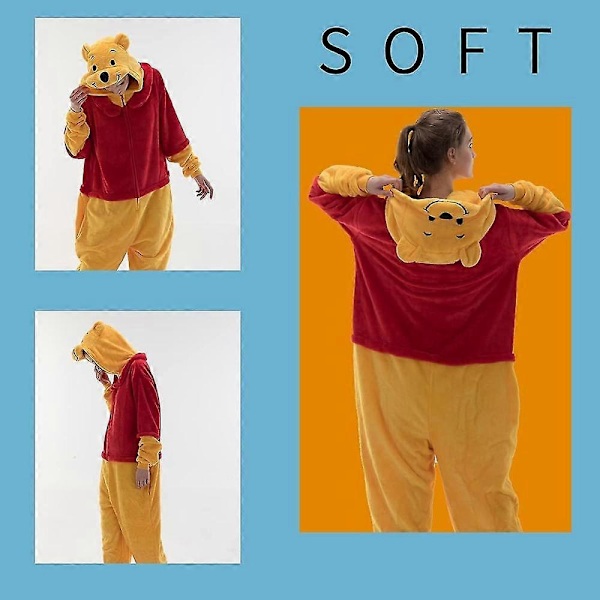 Cosusket Ihoa myötäilevät unisex-pyjamat Pooh 105cm