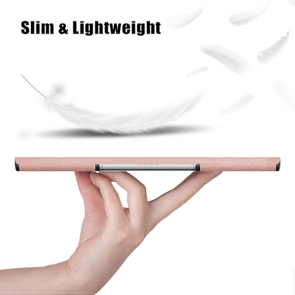 For Lenovo Tab Plus 11,5 tommer TB351FU Etui Varmeafledning Stativ Læder Tablet Cover Rose Gold