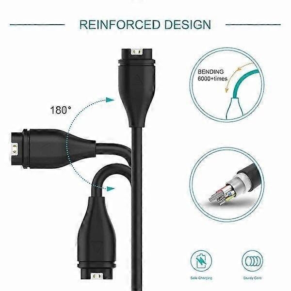 Lader for Garmin-klokker - Universal hurtiglader svart svart