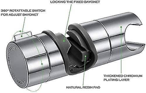 Utskiftbar Håndholdt Dusjhodeholder, Dusjhodeholder, 18-25mm Diameter Justerbar, Krom Abs (sølv)