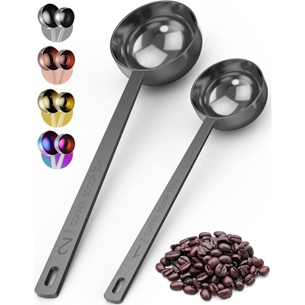 Kaffeskedportionerare - Kaffemättsked, Kaffedispenser - Kaffekannaked, Kaffesked - Kaffemättsked, Mättsked - 2 st