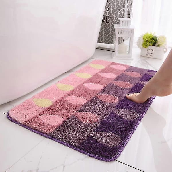 Baderomsmatte sklisikker absorberende dusj baderomsmatte teppe flocking no.a1 50*80cm Spring rain