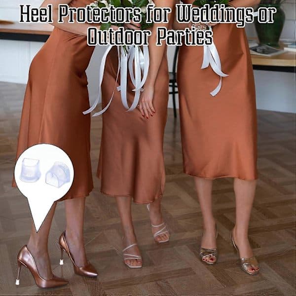 Par Högklackade Skoskydd, 4 Storlekar Högklackade Skoskydd, Klack