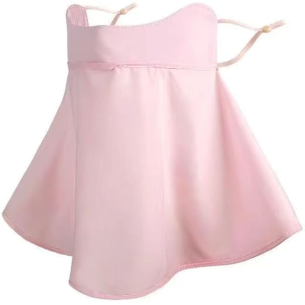 Sommarvärme skyddande issilkemask utomhus andningsbar halsduk med hängande öron ansiktsmask Pink