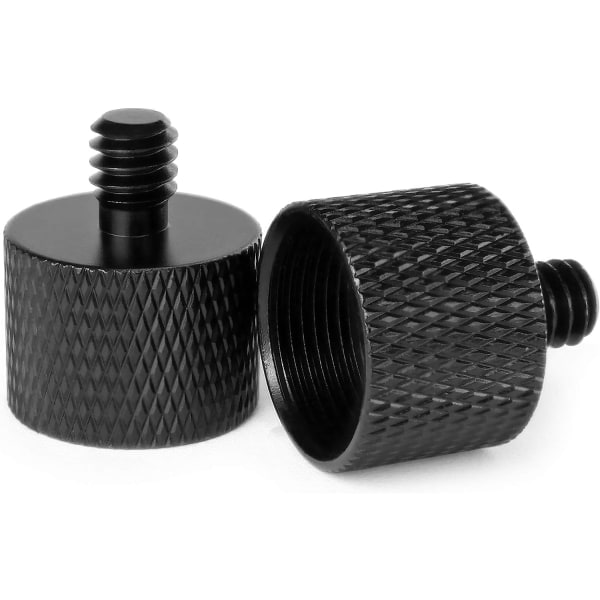 Mikrofon-skrue-adapter, gjengeadapter 5/8\" hunn til 1/4\" hann, for mikrofonstativ, stativ, mikrofonstativ 2-pakning