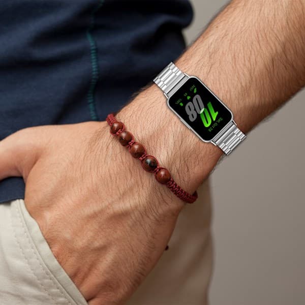 Rostfritt stål klockarmband för Samsung Galaxy Fit 3 Silver Silver