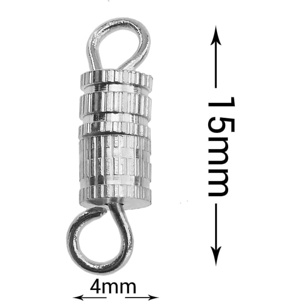 100 stycken 4x15 mm tunnskruvar med skruvklämma