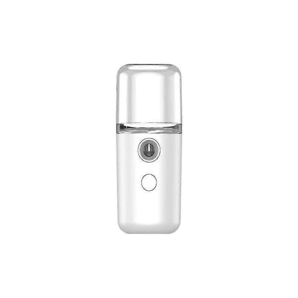 Ansigtsforstøvere Nano Spray Mist Ansigtsdamper Luftfugter Hydrerende Vand Bærbar White