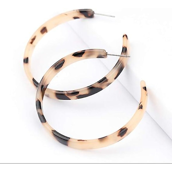 Leopard Store Runde Akryl Øreringe Vintage Halvcirkel Drop Statement Øreringe Til Kvinder Hængende Smykker Til Kvinder Pige Gaver Præsentation Valentinsdag Fødselsdag