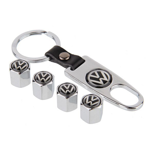 VW-logoventtiilin kannet avaimenperällä Hopea one size