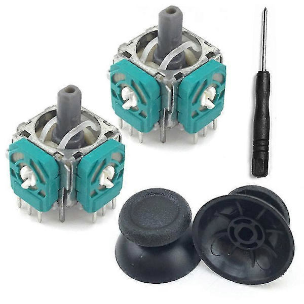 2 stk. Analog Thumb Joystick Reparationsdele Dualshock Erstatning til PS4 Controller -Sy