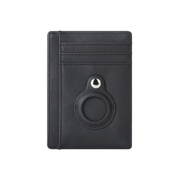 INF kortholder med RFID-signalblokering og Airtag-holder Sort Sort