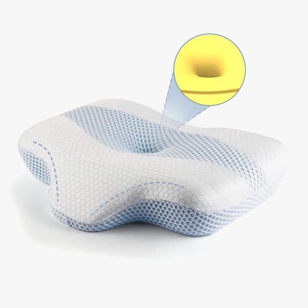 Ergonomisk Cervicalpute i Memory Foam, Anti-Midd