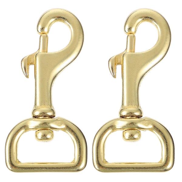 2 stk. Messing Drejelige Bolt Snap Hooks Drejelige Øje Enkelt Endet Scuba Diving Clips