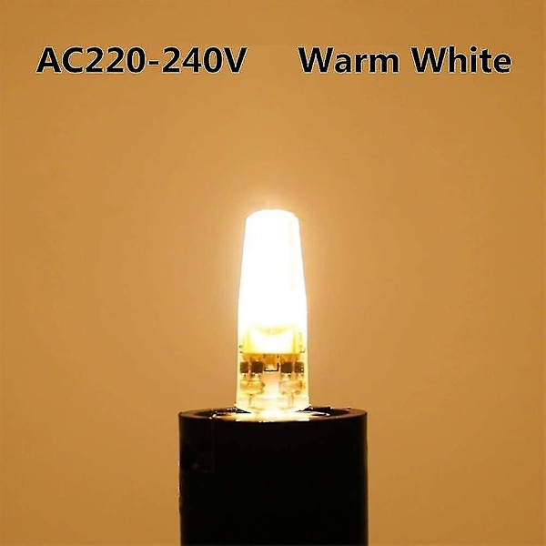 G4 LED 220V 3W 2700K Varmvit 160lm, Silikonlampor Ersätter Traditionella 30W Halogenlampor, 5-pack