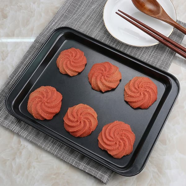 Rektangulær Nonstick Bageplade Tyk Kraftig Kulstofstål Nem Rengøring