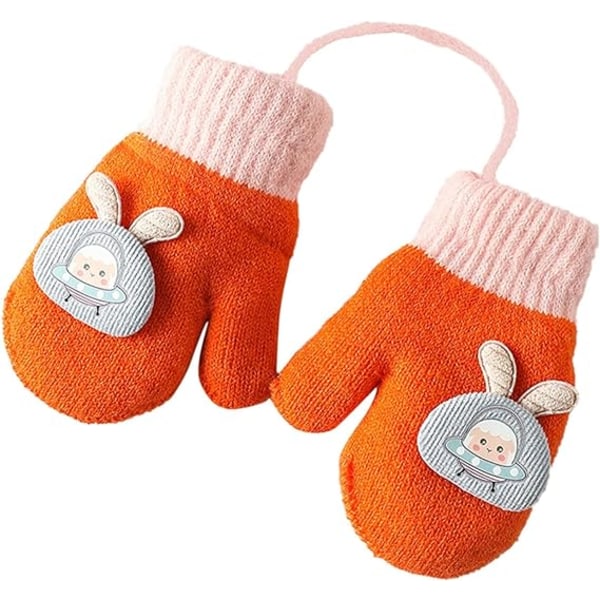1-5 år Stickade handskar för barn Vinter Varm Tjocka