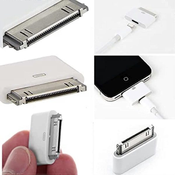 Lightning till 30-pin adapter hane till 8-pin hona kontaktomvandlare med iPhone